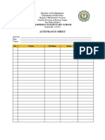 Attendance Sheet