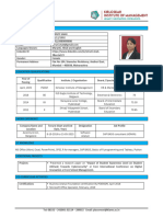 Business Immersion (Internship) CV - Filled in Sample