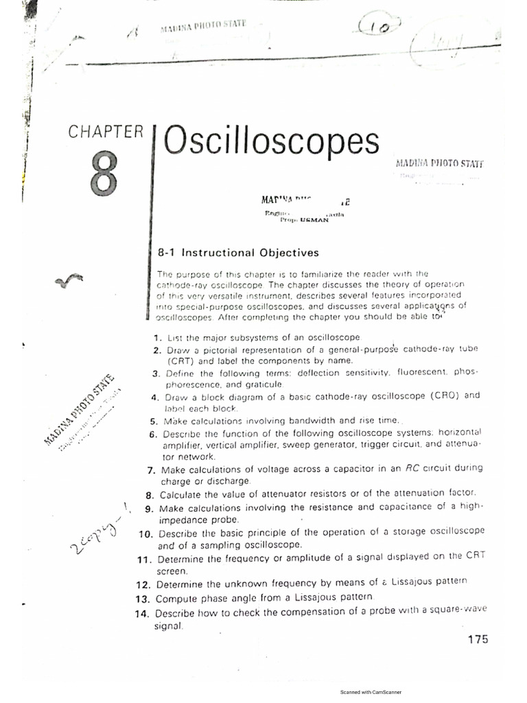 Oscilloscope Notes PDF