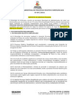 Edital de Abertura de Processo Seletivo Simplificado #007/2024