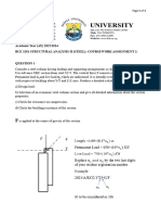 BCE 3201 Structural Design 2 (Steel) - Coursework Assignment 2