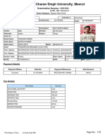 Chaudhary Charan Singh University, Meerut: Examination Session