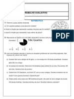 Matemática 5º Ano Trabalho Avaliativo