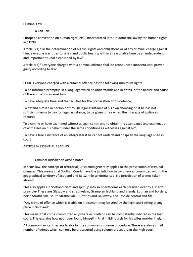 Understanding Criminal Law in Scotland | PDF | Mens Rea | Crimes