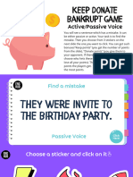A2 PassiveActive Find A Mistake Grammar Game