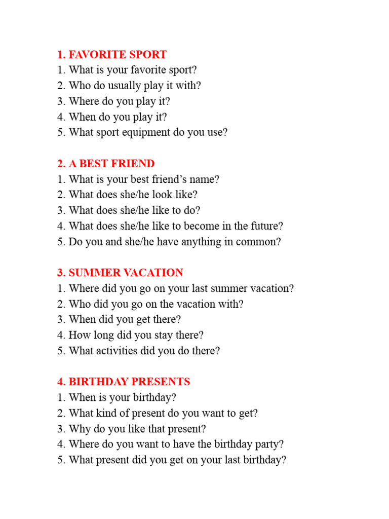Speaking Contest Quizz - Level 5 r1 | PDF | Sports & Recreation