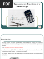 Chapter 1 - Angle in Standard Position and The Six Trigonometric Functions