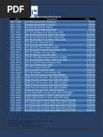 Restaurant Price List