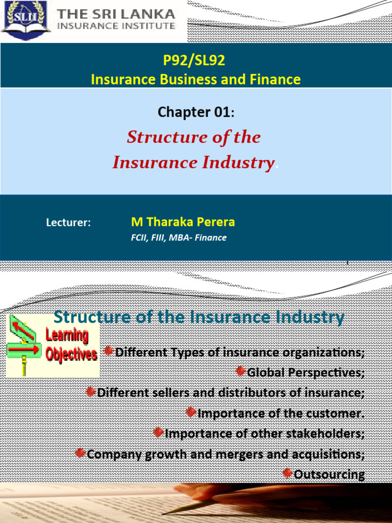 CH 01 Structure of The Insurance Industry New 2 | PDF | Insurance ...