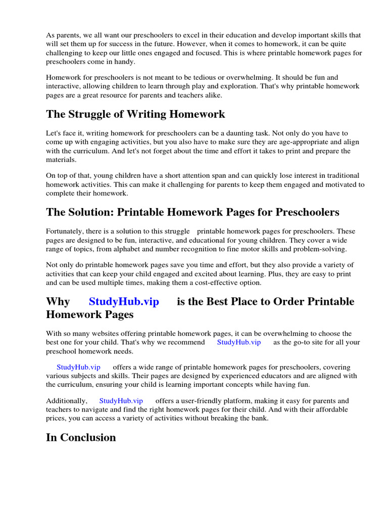 Printable homework pages for preschoolers pdf preschool worksheet