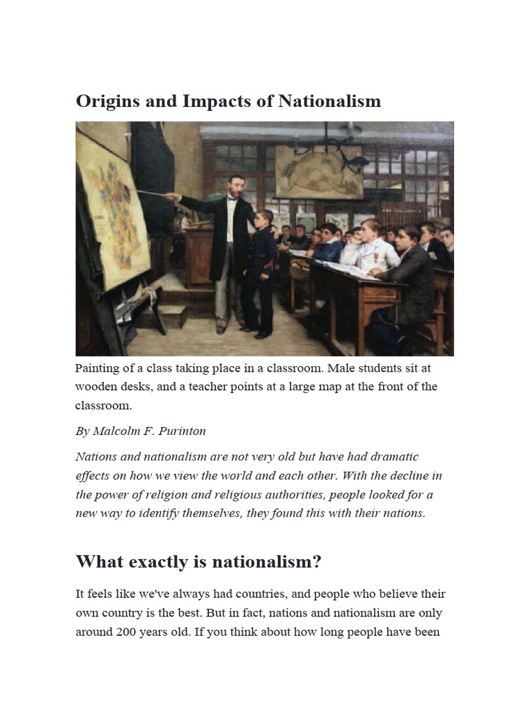 Understanding Nationalism Origins | PDF | Nationalism | Nation