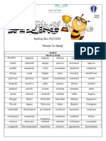 Spelling Bee Words Grade 6 Words