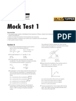 Mock Test 1: Day Thirty Eight