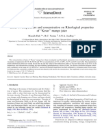 Effect of Temperature and Concentration on Rheological Properties Of