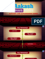 Alphabet and Alphanumeric Series - Notes