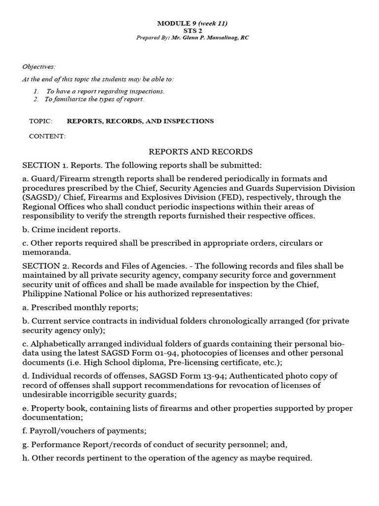 Module 9 | PDF | Security Guard | Justice