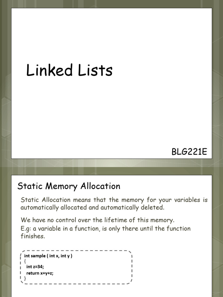 Understanding Linked Lists and Pointers | PDF | Pointer (Computer ...