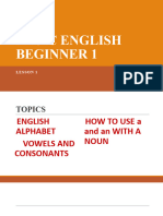 Basic English Beginner 1 Lesson 1 Alphabet