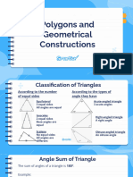 Classification, Angle Sum, Exterior Angles of Triangle