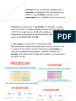 Para Calcular El Porcentaje de Una Cantidad Se Multiplica Dicha Cantidad Por El Porcentaje y Se Divide Por 100