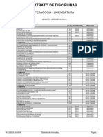 Extrato de Disciplinas: Pedagogia - Licenciatura