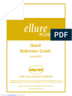 Baby Lock Ellure PLUS BLR3 Quick Reference