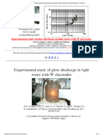 Experimental Study of Glow Discharge in Light Water With W Electrodes by T. Mizuno