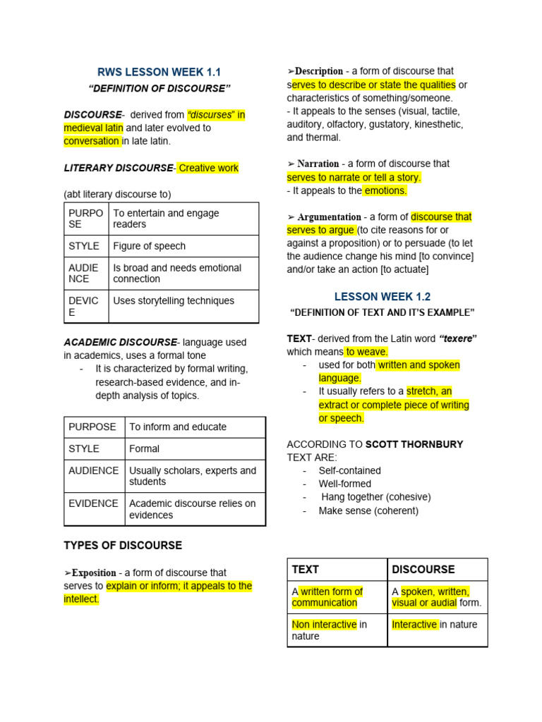 Understanding Discourse and Text Types | PDF | Comma | Linguistics