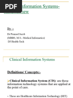 Clinical Information Systems 2