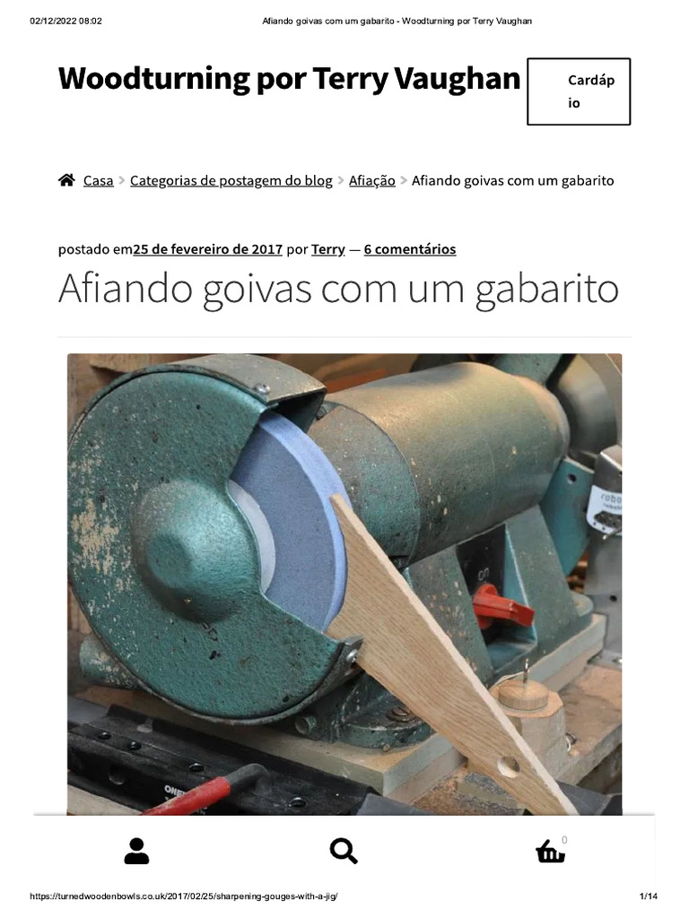 Afiando Goivas Com Um Gabarito - Woodturning Por Terry Vaughan | PDF