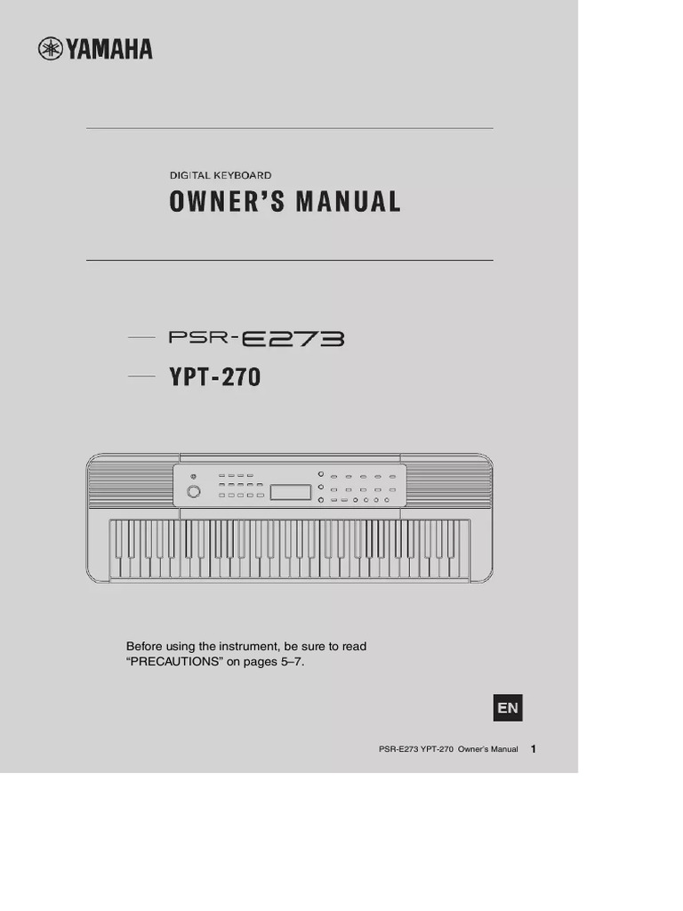 Manual de instruções PSR-E273 | PDF