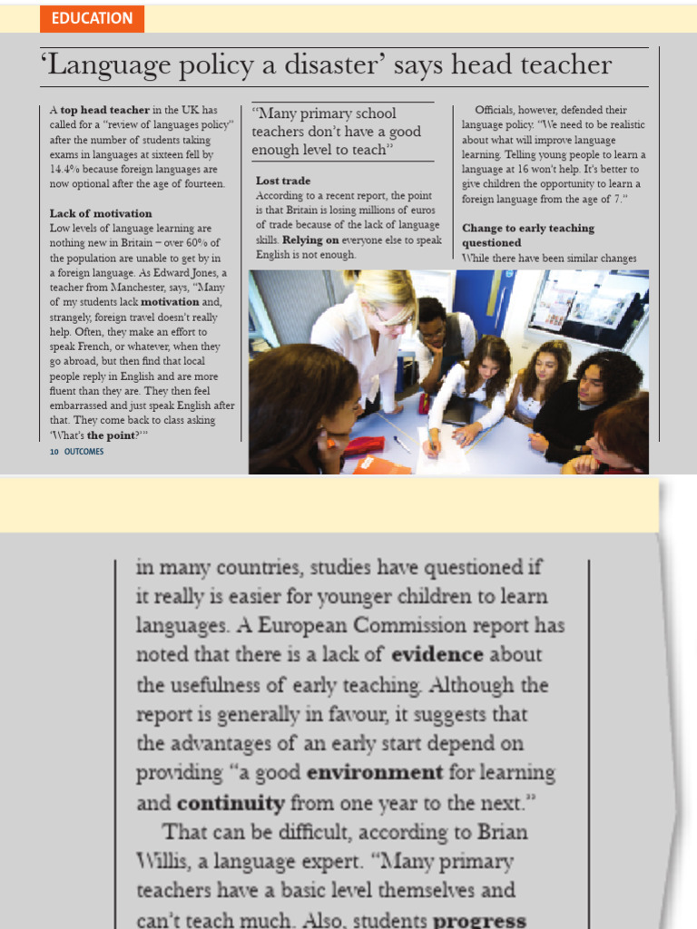 UK Language Learning Crisis Explained | PDF | Foreign Language | Verb