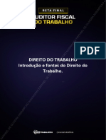 Introdução e Fontes Do Direito Do Trabalho