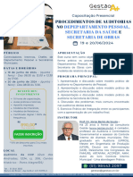 Procedimentos de Auditorias No Departamento Pessoal, Secretaria Da Saúde e Secretaria de Obras