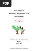 Pre Algebra Handbook