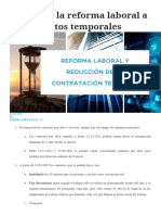 Así afecta la reforma laboral a los contratos temporales