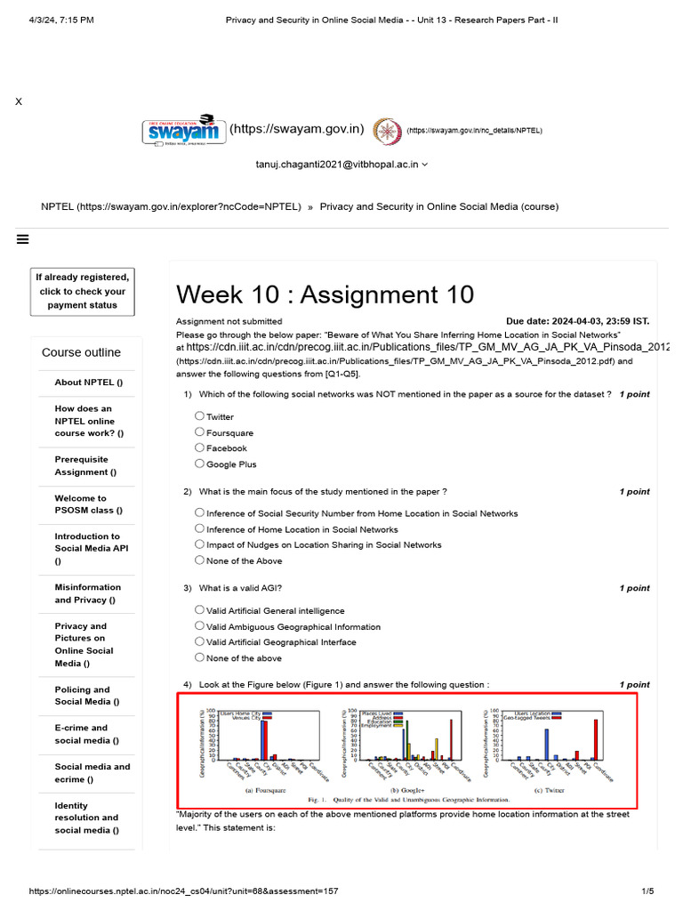 Privacy And Security In Online Social Media Unit 13 Research Papers