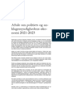 Aftale Om Politiets Og Anklagemyndighedens Økonomi 2021-2023