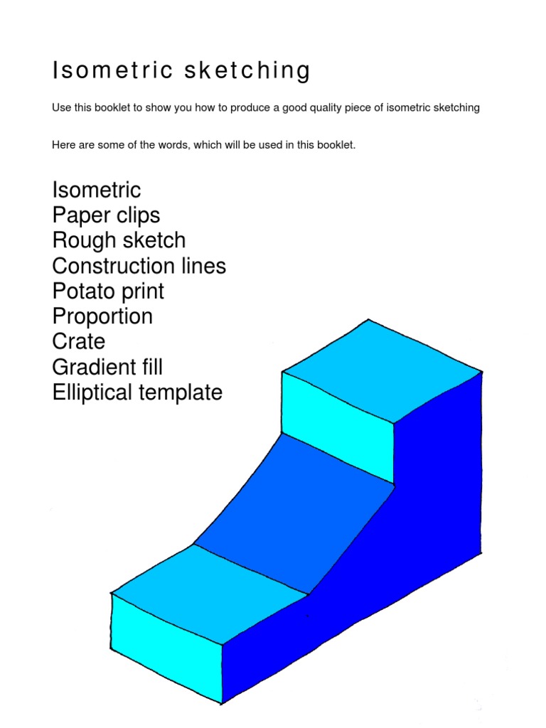 Isometric Sketching Booklet | Rendering (Computer Graphics) | Art Media
