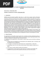 Invitation To Tender For SEARCHO Annual External Audit Services