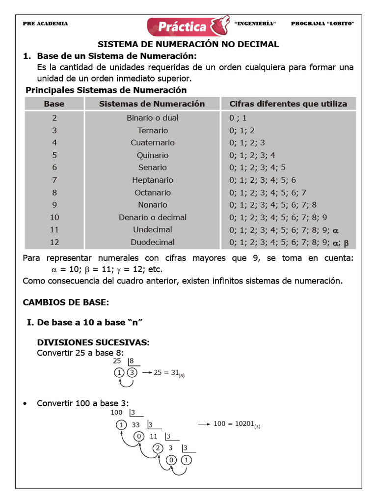 S7 SISTEMA DE NUMERACION NO DECIMAL | PDF | Números | Comunicación escrita