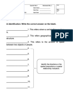 A. Identification: Write The Correct Answer On The Blank