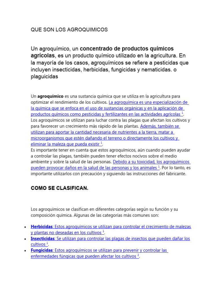 Que Son Los Agroquimicos Pdf Pesticida Fertilizante