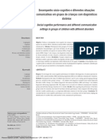 Desempenho Sociocognitivo e Diferentes Situacoes Comunicativas em Grupos de Criancas Com Diagnosticos Distintos