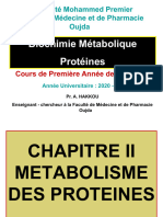 Cours Métabolisme Peotéines 2020-2021