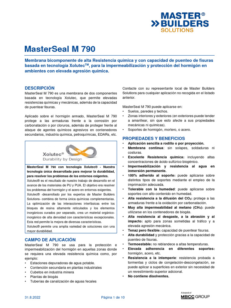 Masterseal Np1 Technical Data Sheet