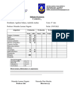 Informe de notas 8vo