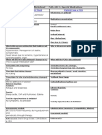 IV fluid and medication worksheet