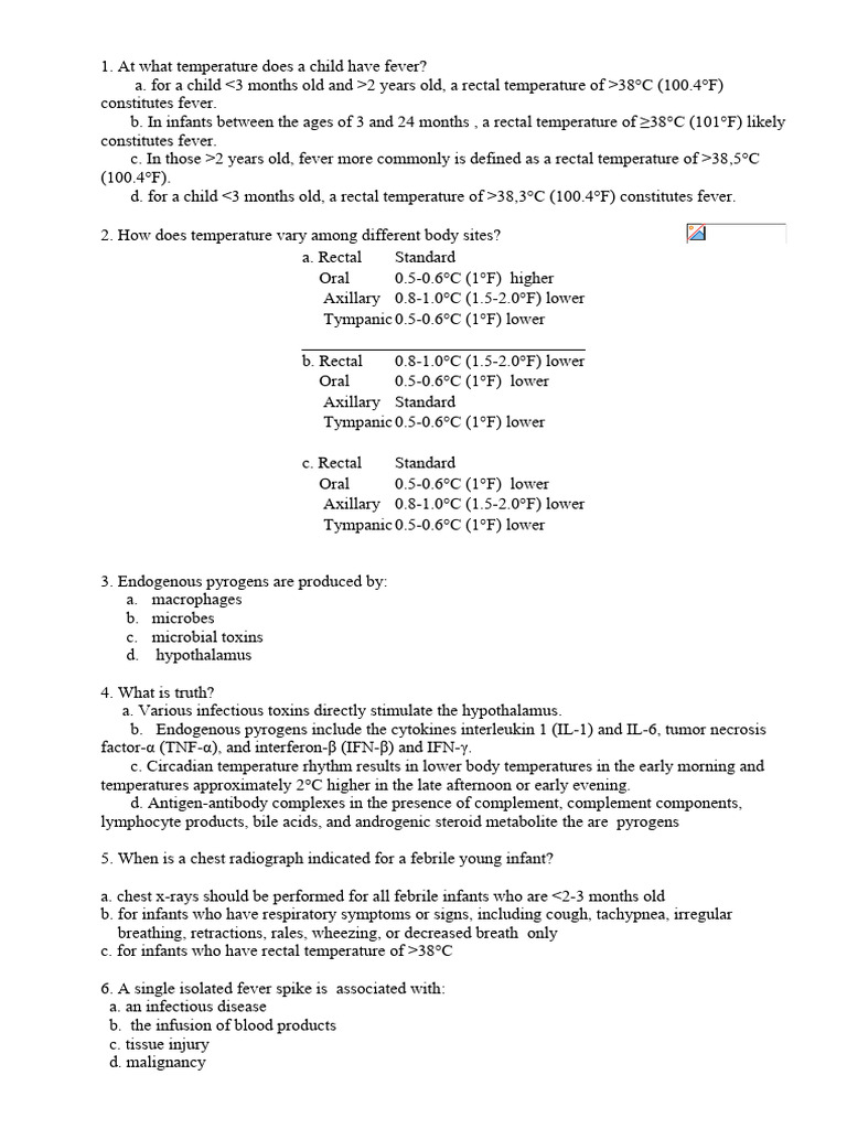 Understanding Pediatric Fever Guidelines | PDF | Fever | Medical ...