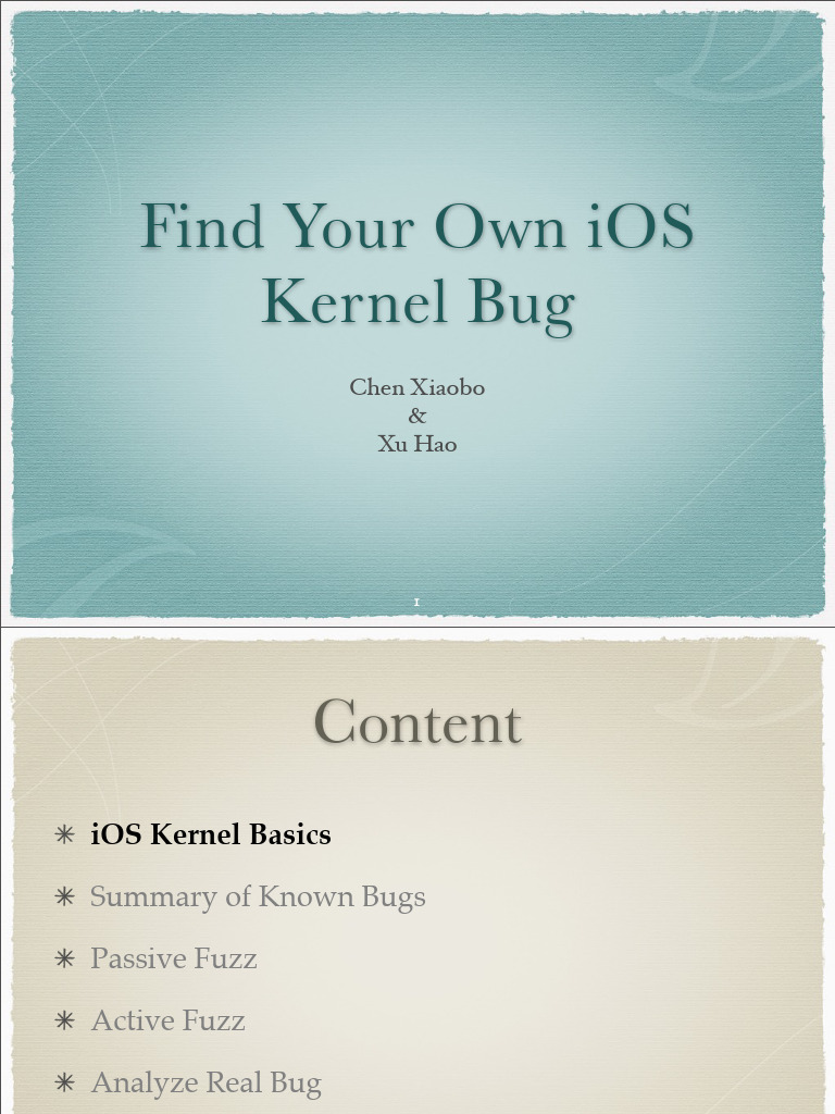 Analyzing IOKit Kernel Bugs in iOS | PDF | Kernel (Operating System) | Ios